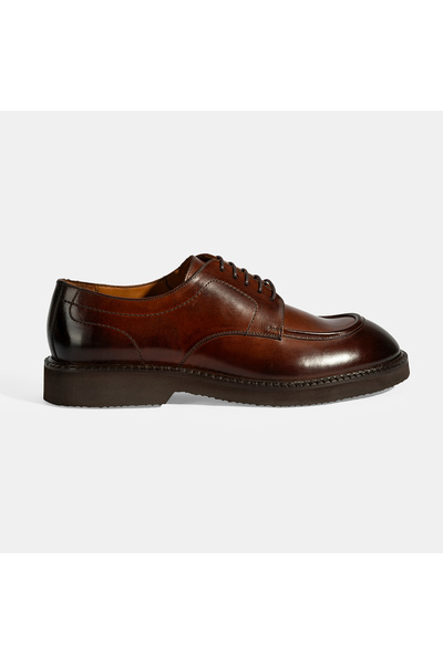 Desa Men's Tan Laced Leather Classic Shoes