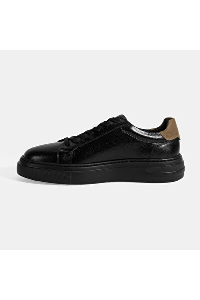 Desa Men's Black Lace-Up Leather Casual Shoes