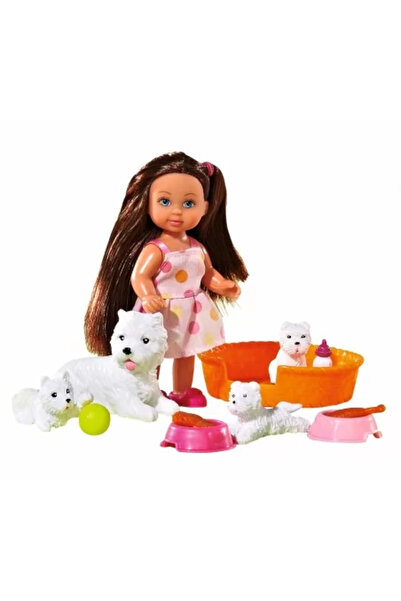 Steffi Love EVI SET WITH FOUR PUPPIES