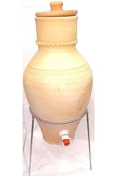 erorex Thermos Water Pottery With Iron Base And Faucet