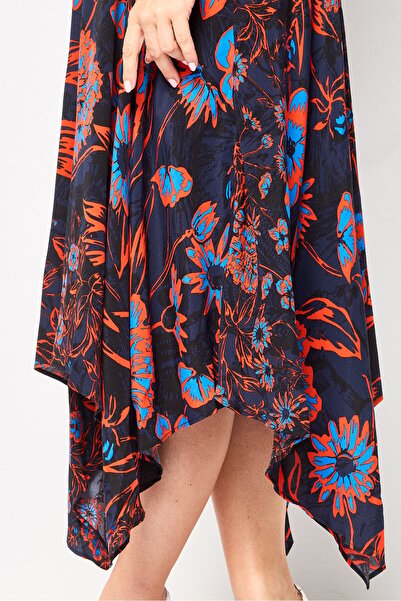 Desigual Women Floral Print Midi Dress, Multicolor