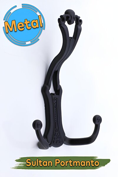 Badem10 Sultan Siyah Vestiyer Askısı Portmanto Dolap Askılık Askısı Duvar Ban...