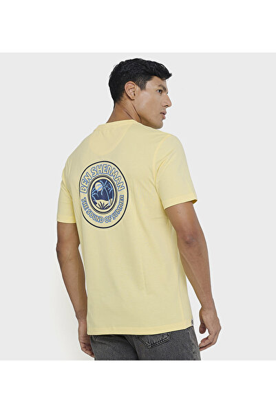 Ben Sherman Men's Yellow Crew Neck Tee