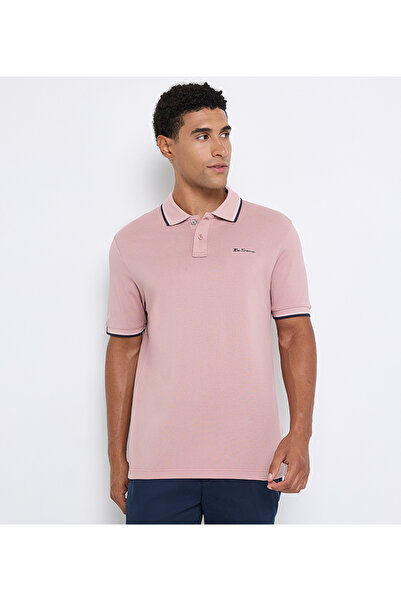 Ben Sherman Men's Pink Pique Polo