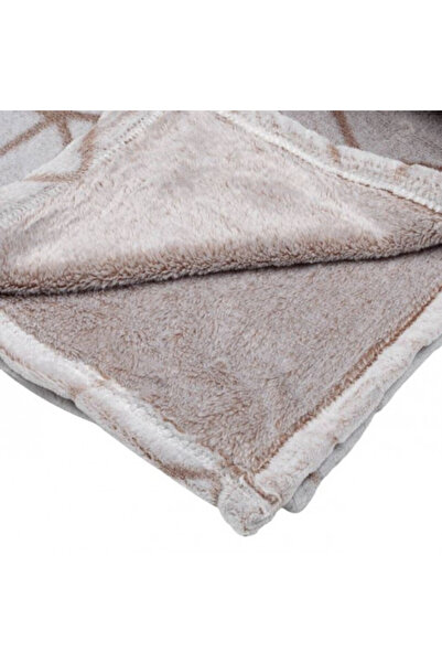 OEM Soft velvety double blanket, size 230 x 210 cm, Beige