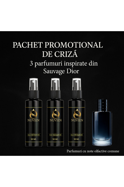 Nuvien Σετ 3 αρωμάτων 50ml – Εμπνευσμένο από τον Sauvage Dio3