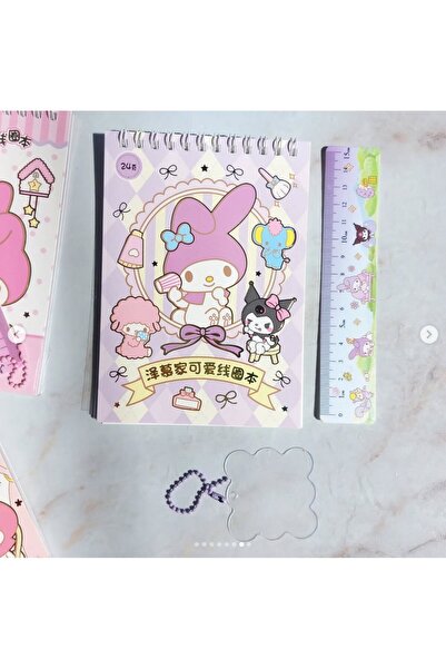 TOYFEST دفتر ملاحظات حلزوني مع ملصقات شفافة وعادية من ماي ميلودي كورومي - الم...