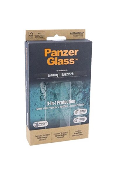 Panzer Glass مجموعة 3 في 1 من جراب صلب + واقي شاشة + واقي عدسة الكاميرا للهوا...