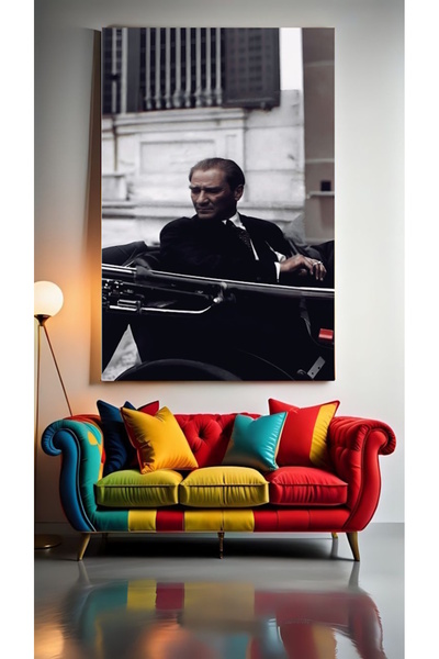 özkacar ATATURK PORTRAIT XXVI Tablou pe pânză pentru decorarea casei, perete,...