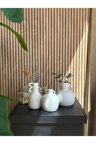 AstreHome Poems in Clay Serisi 3 li Seramik Vazo