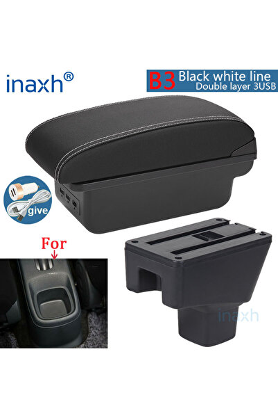 choice2 B3 Black white 3USB For SUZUKI SX4 Armrest Interior Parts Car Armrest...