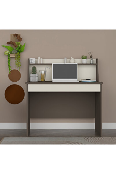 Lajivert Leo Çalışma Masası (Kahve - Krem)