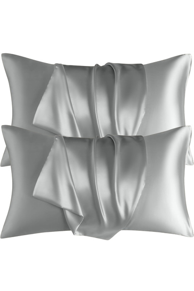 Elindor Set de 2 fețe de pernă din poliester satinat Elindor® 50x70 cm, aspec...