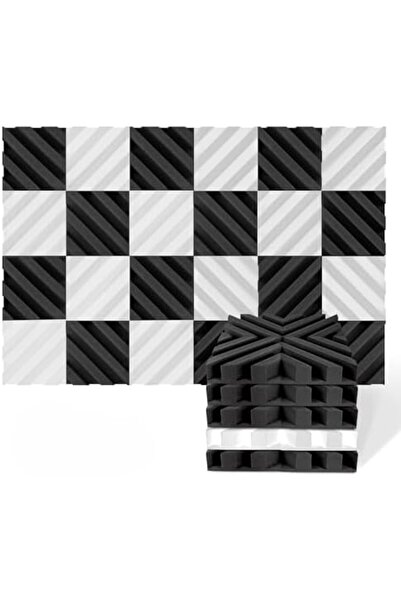 Echonik 12 Pack Acoustic Panels - High Density Acoustic Foam 30x30x4 - Self Adhesive Acoustic Panel