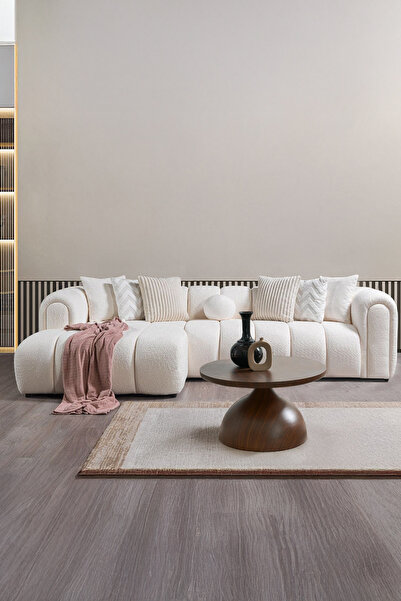 Eymense Nline Köşe Koltuk Takımı Beyaz Sol Köşe