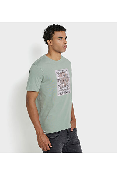 Ben Sherman Men's Green Crew Neck Tee