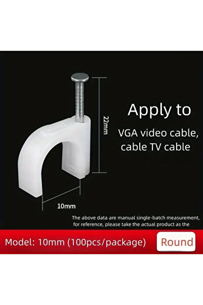 Choice white 10mm 100pcs 100pcs Cable Clips 4/6/8/10mm Cable Wire Clips Nail ...