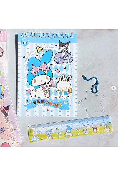 TOYFEST دفتر ملاحظات حلزوني مع ملصقات شفافة وعادية من ماي ميلودي كورومي - الم...