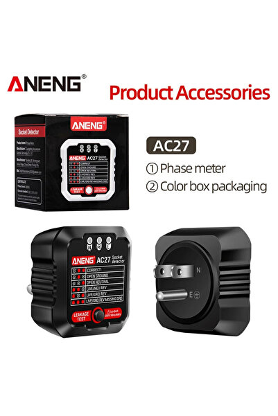 Choice3 Choice AC27 US Plug(Black) Sket Tester Voltage Test ANENG AC27 Sket D...
