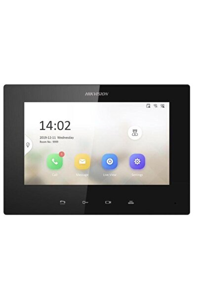 Hikvision Monitor Video Intercom DS-KH6320-LE1(B), 7" LCD, Resolution 1024 × 600, ROM 32 MB, RAM 12