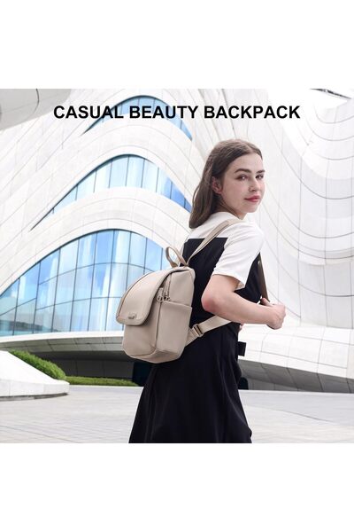 Chantria Small Backpack for Women 7L Magnetic Flap Multi-pocket Ladies Backpack for 8.3" iPad Mini,