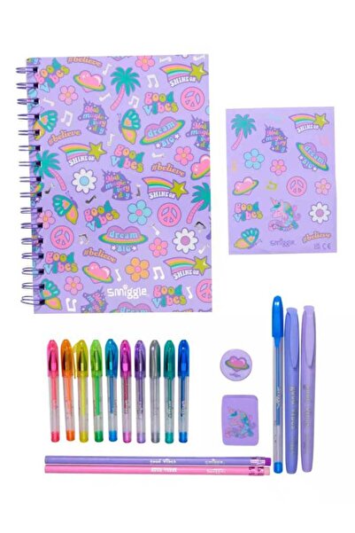 SMIGGLE All Stars A5 Essentials Stationery Gift Set with Pen Lilac 482271