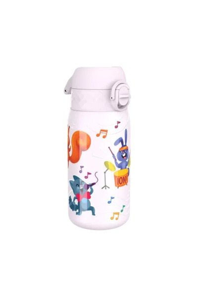 Ion8 Sticlă de apă pentru copii, oțel inoxidabil, 400 ml, Animal Band -