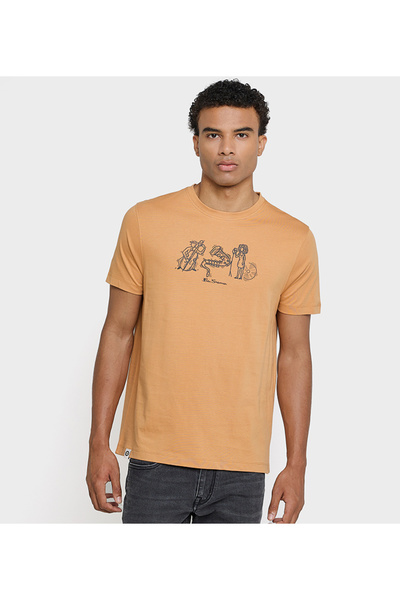 Ben Sherman Men's Brown Crew Neck Tee