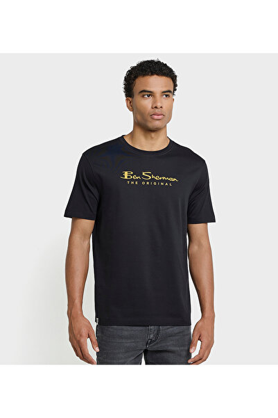 Ben Sherman تي شيرت رجالي أسود برقبة دائرية