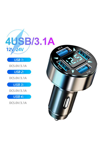 Choice4 kebidumei 4USB 250W 5 Ports Car Charger Fast Charging PD QC3.0 USB C ...