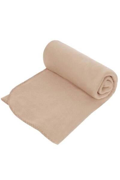 OEM Soft double fleece blanket, size 240 x 220 cm, Beige