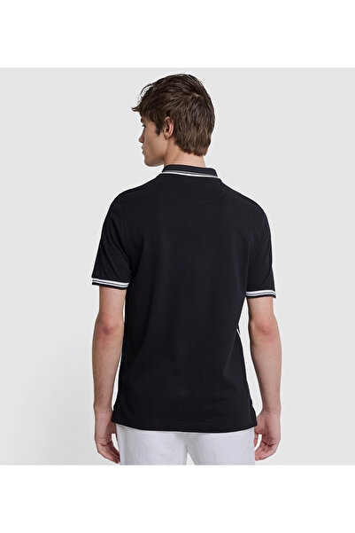 Ben Sherman Men's Black Pique Polo