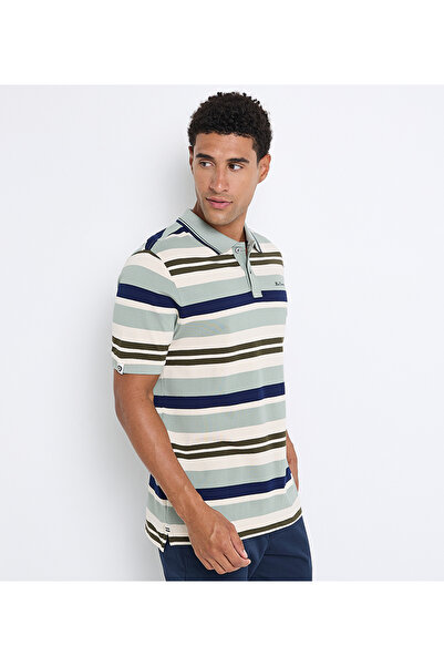 Ben Sherman Men's Green Pique Polo