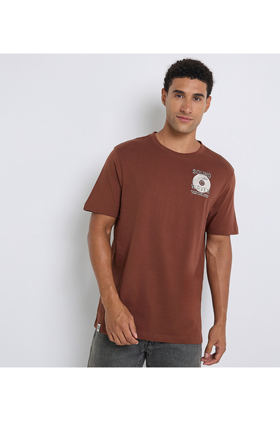 Ben Sherman Men's Brown Crew Neck Tee