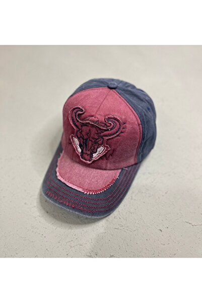 ZERAMİNE Eskitme Vintage Retro Cap Şapka Pamuklu