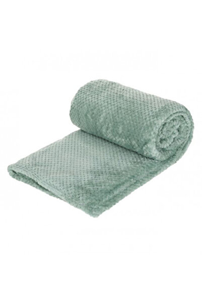 OEM Patura moale catifelata cu model reliefat, dimensiune 220 x 150 cm, Verde...