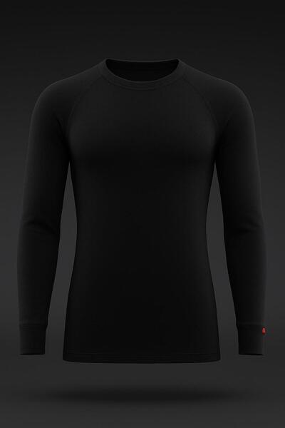 Blackspade قميص داخلي حراري بأكمام طويلة ورقبة دائرية للرجال باللون الأسود 2. ليفل – سترة واقية من الحرارة الشتوية الجديدة