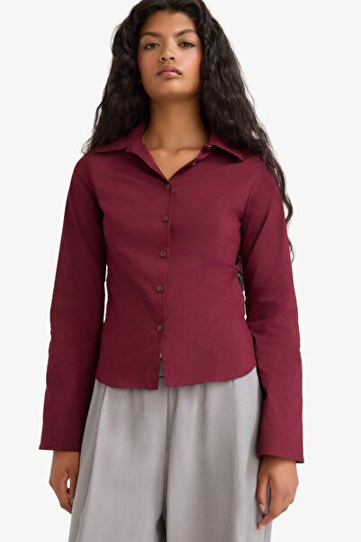 DeFacto Fitted Poplin Long Sleeve Shirt F9434Ax25Au