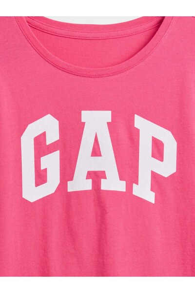 GAP Kız Çocuk Pembe Logo T-Shirt