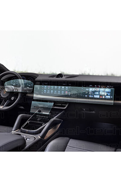 ael-tech مجموعة من 3 قطع من واقي الشاشة النانوي 9H المتوافق مع عدادات بورش كايين الرقمية والملاحة وناقل الحركة