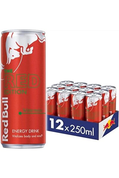 Red Bull Energy Drink Red Edition 250 ml, Watermelon Flavour, Pack of 12 Cans
