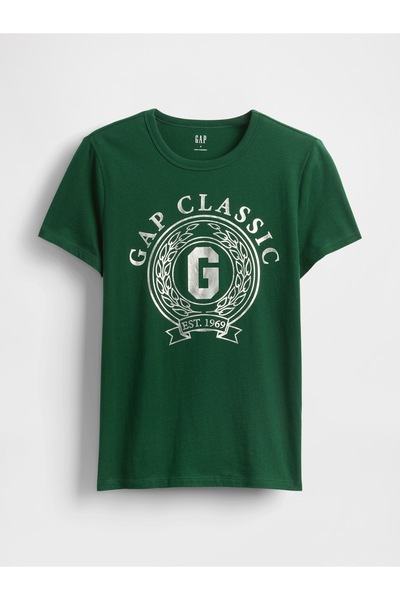 GAP Kadın Koyu Yeşil Favorite Grafik T-Shirt