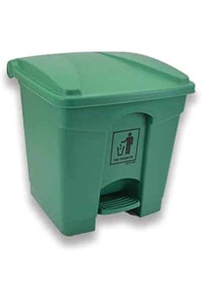 MOONLİGHT 30 Ltr Plastic Garbage Bin with Pedal, Step on Waste Bin (Green)