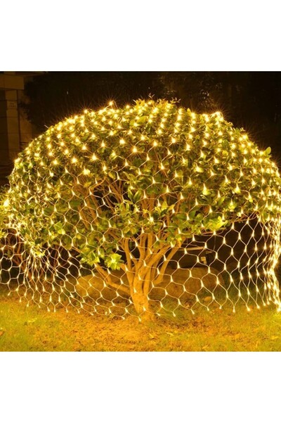 YOTO Christmas Net Lights, 1.2 m x 1.2 m, 80 LEDs, 1.5 m Extension, 8 Light Modes, Interconnectable,
