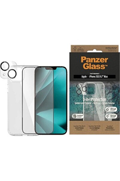 Panzer Glass 3-in-1 Pack Hard Case + Screen Protector + Camera Lens Protector Smartphone Case Bundle