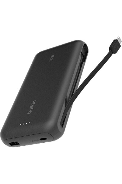 Belkin بنك الطاقة BoostCharge بسعة 20000 مللي أمبير في الساعة مع كابل مدمج لل...
