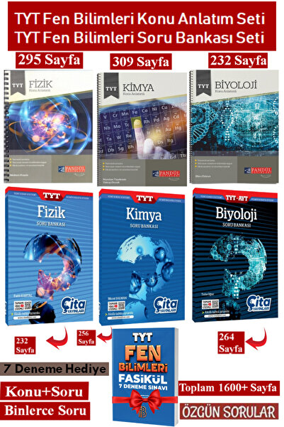 Pandül Yayınları Pandül Yayınları TYT Fizik Kimya Biyoloji Konu Anlatımlar+Çi...