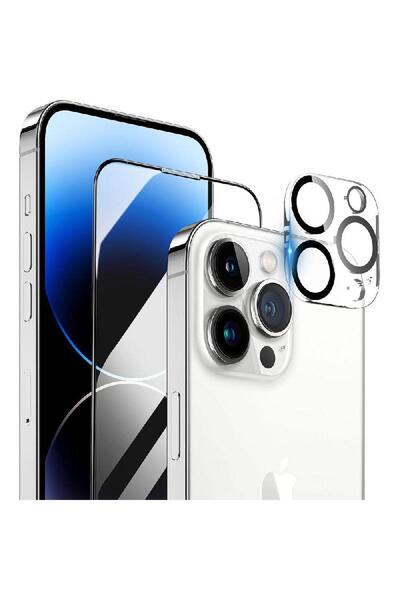 Raptic 2-in-1 Bundle: Tempered Glass + Camera Lens Protector Smartphone Display Protection