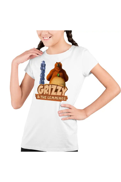OEM Tricou Copii Fete Ursu Grizzy si lemingii