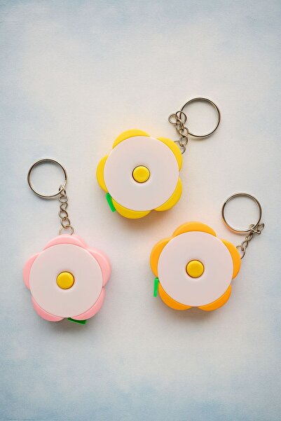 HelloPunch&Bags Otomatik PAPATYA Mezura 150 cm - PEMBE, TURUNCU, SARI Soft Re...